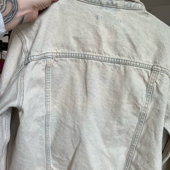 PacSun Denim jacket, whitewashed grunge yellow - Picture 7 of 7